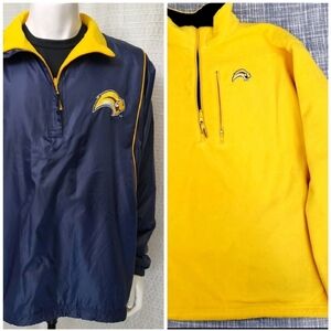 Buffalo Sabres Reversible Starter Jacket Windbreaker Men's XL Half-Zip Pullover